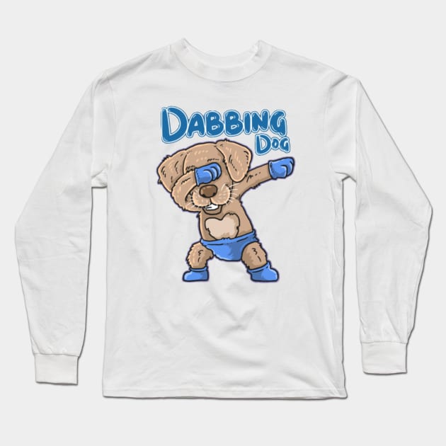 Dabbing dog Long Sleeve T-Shirt by GAGO5